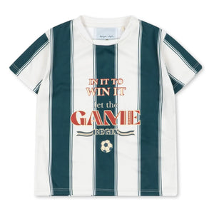 Konges Sløjd - Camiseta de rayas de fibras recicladas | Verde
