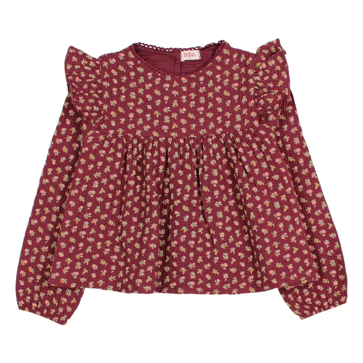 Búho - Blusa Cottage Fleurie Algodón Orgánico | Burdeos