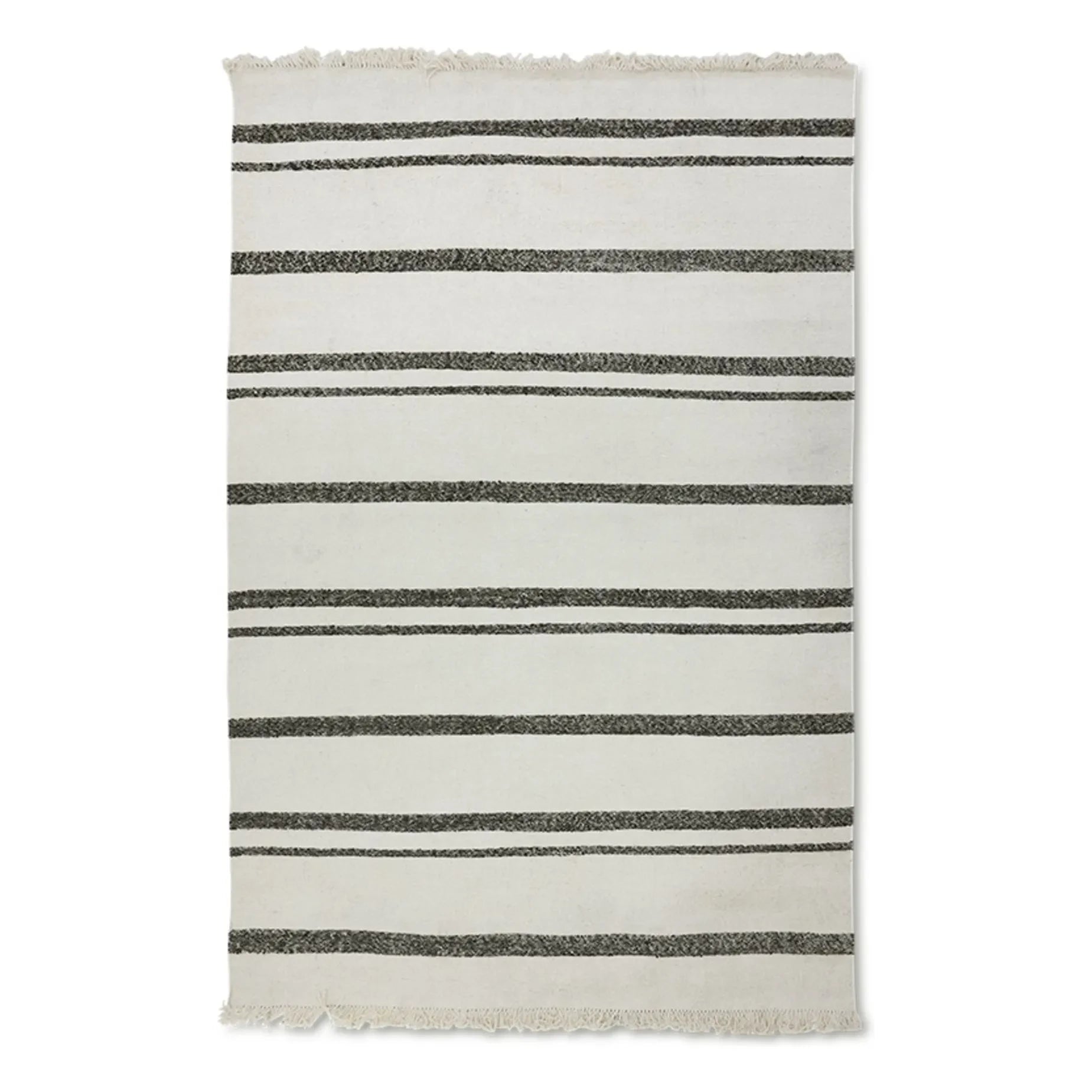 HKliving - Alfombra Kelim de rayas | Crema