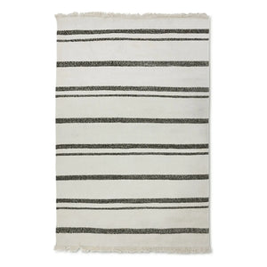 HKliving - Alfombra Kelim de rayas | Crema