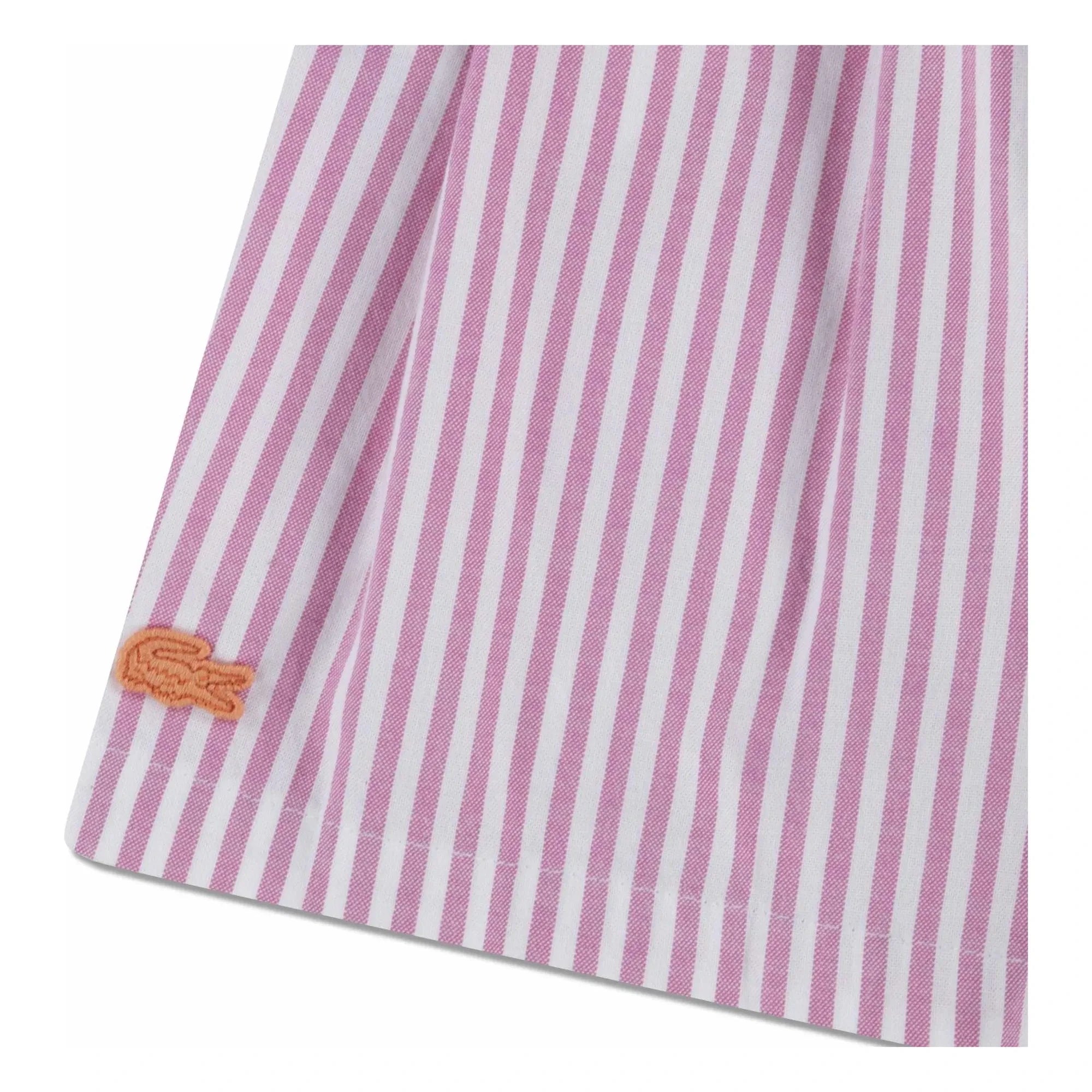 Lacoste - Shorts Pinch de Algodón Orgánico con Rayas | Rosa