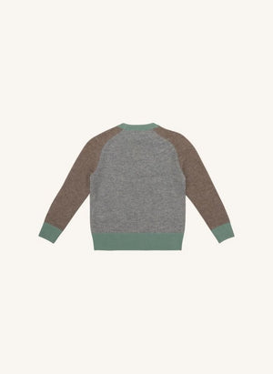 Holmm - Colorblock Blair Kaşmir Kazak | Gri