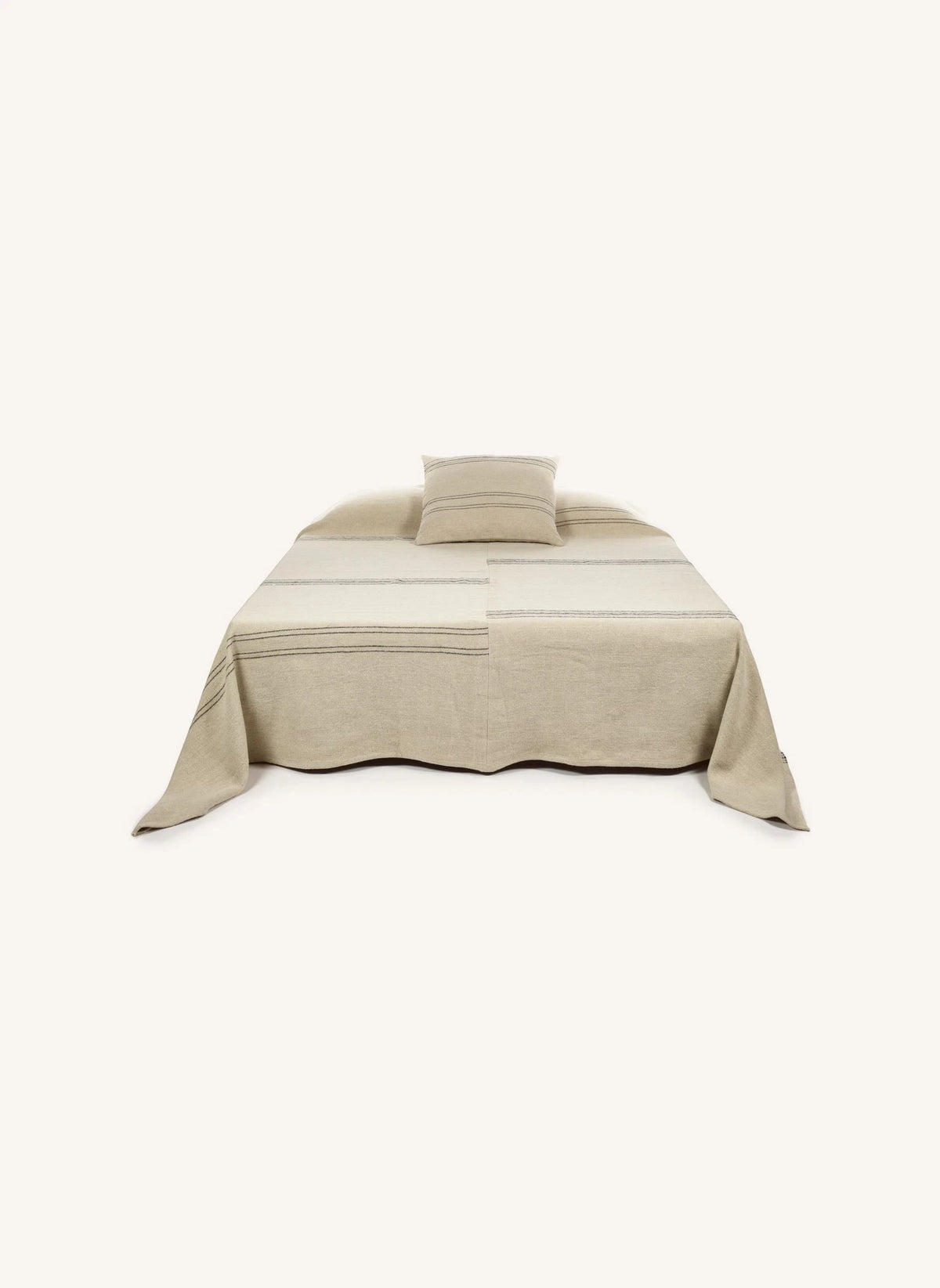 Libeco - Cobertor de Cama a Rayas de Marruecos - 260 x 240cm | Marfil
