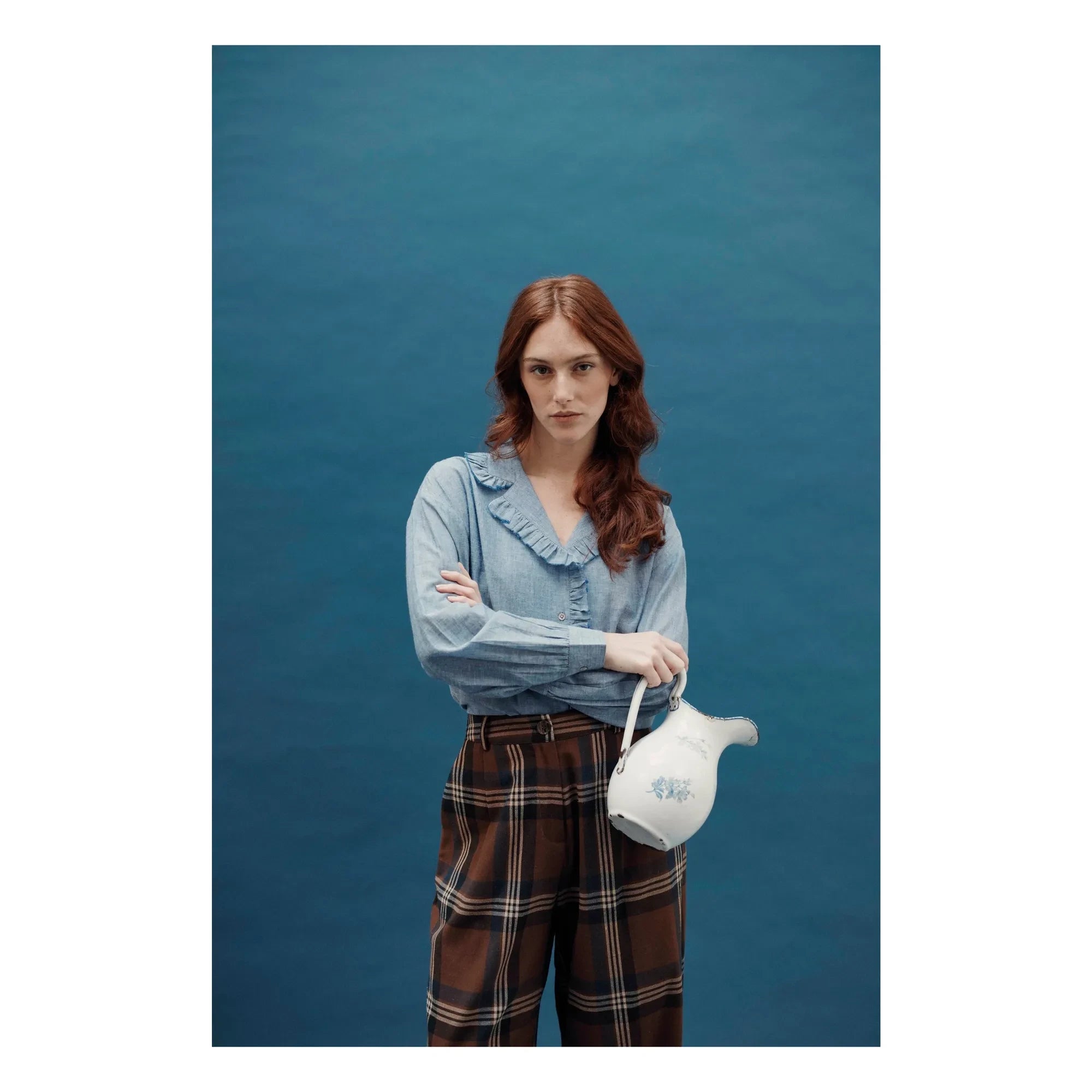 Emile et Ida - Célia Chambray Bluz | Mavi