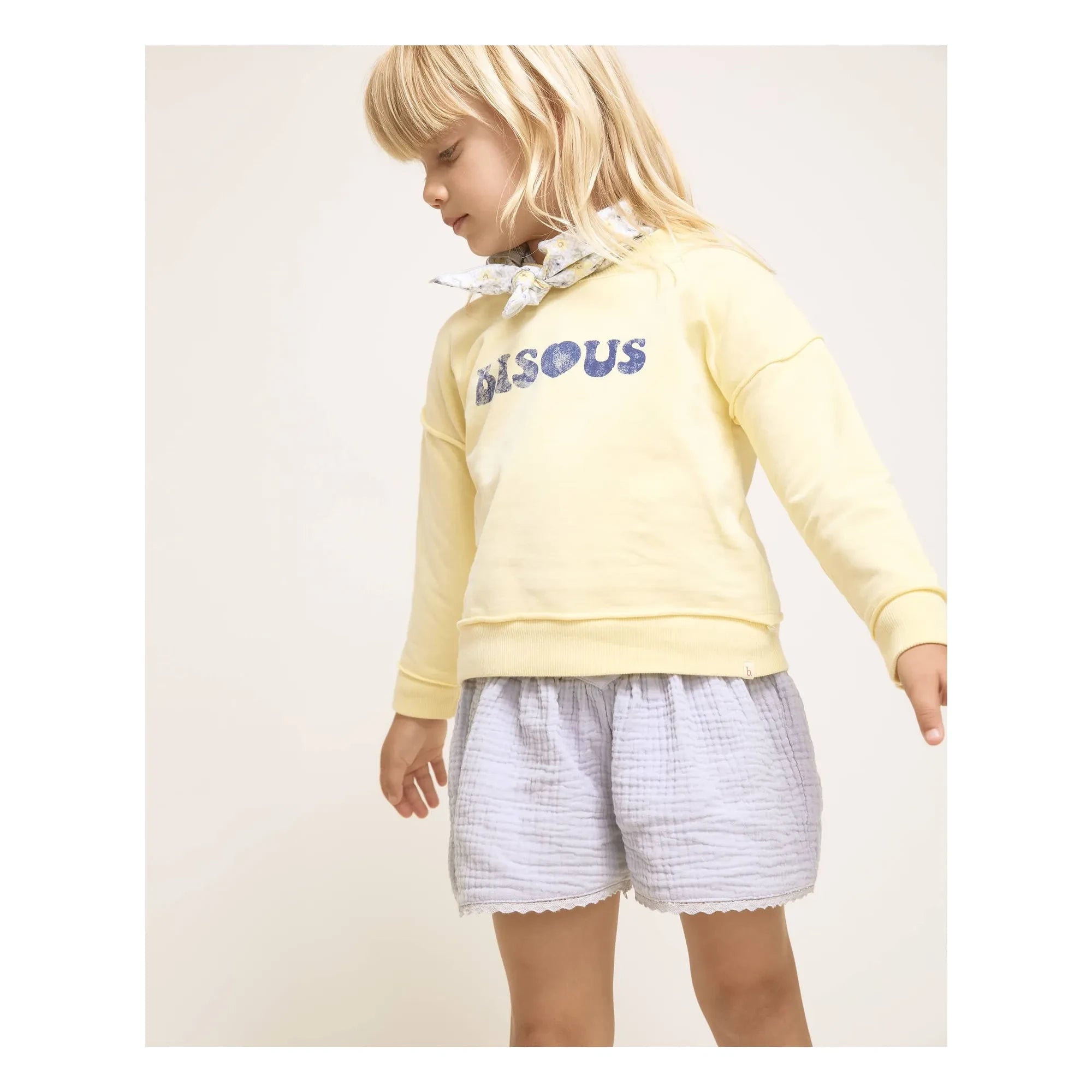 Búho - Bisous Sudadera Algodón Orgánico | Amarillo