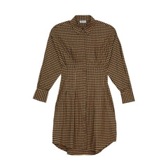 Smallable Woman - Vestido Camisero a Cuadros Risa | Marrón