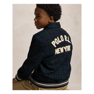 Ralph Lauren - Cazadora bomber a cuadros | Azul marino