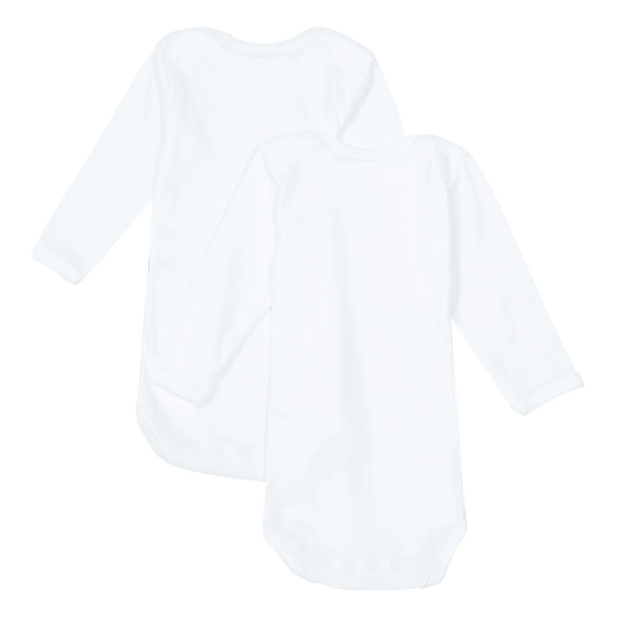 Petit Bateau - Conjunto de 2 bodies de algodón orgánico | Blanco