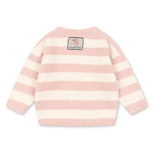 Konges Sløjd - Softy Çizgili Peluş Kazak | Pembe