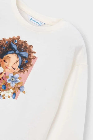 Mayoral blusa de algodón de manga larga para niños