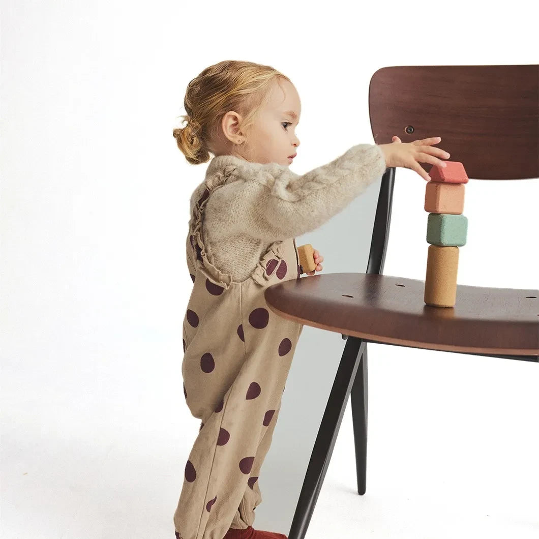 Cozmo - Lily Dots Organik Pamuk Salopet | Bej
