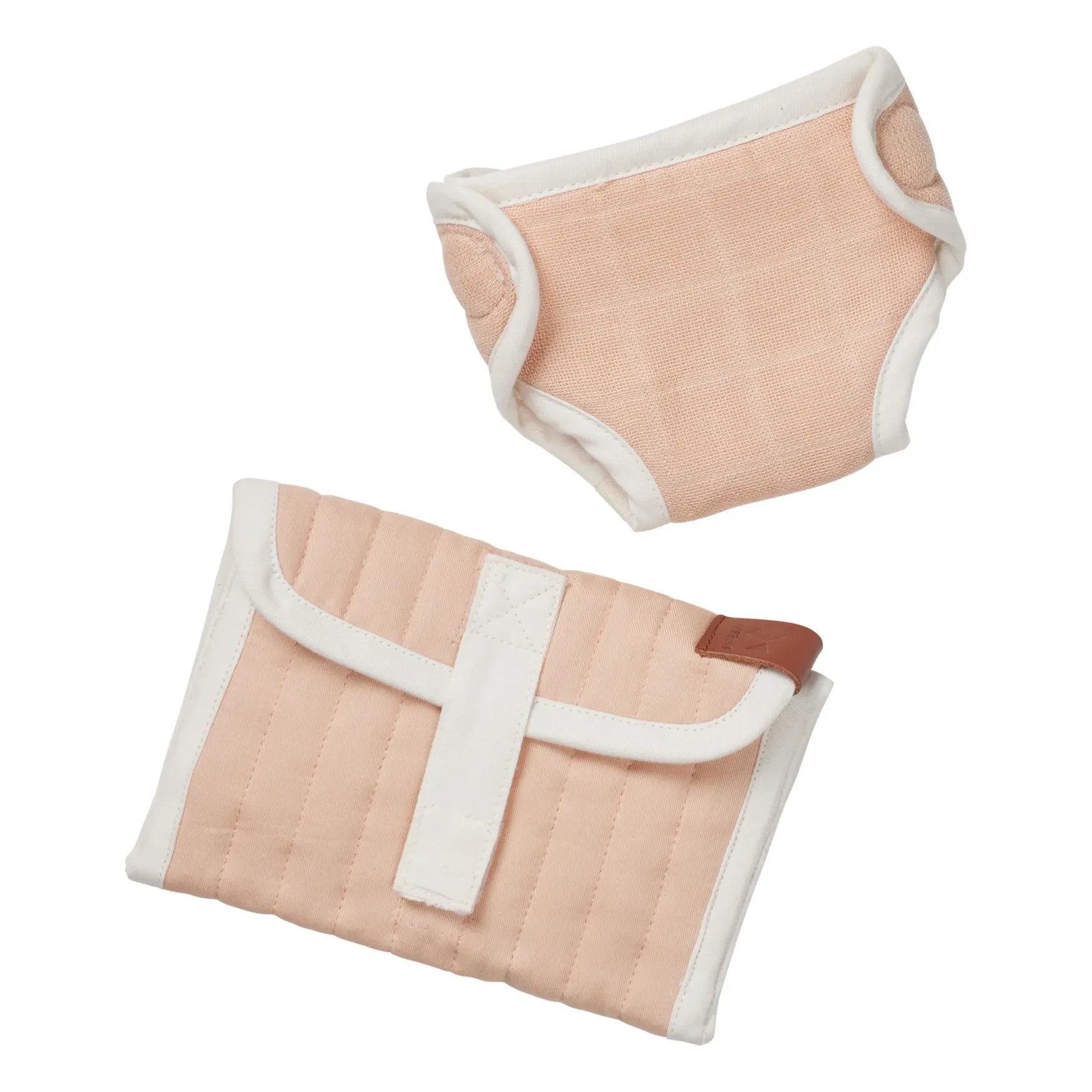 Fabelab - Accesorios de bebé Babykin - Pañal y cambiador | Rosa empolvado
