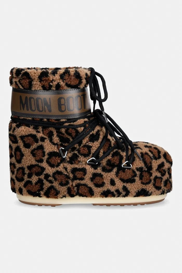 Bota de nieve para mujer Moon Boot MB ICON LOW FLEECE LEOPARD