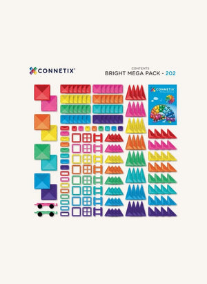 Connetix - Mega Paquete - 202 Piezas | Arcoíris