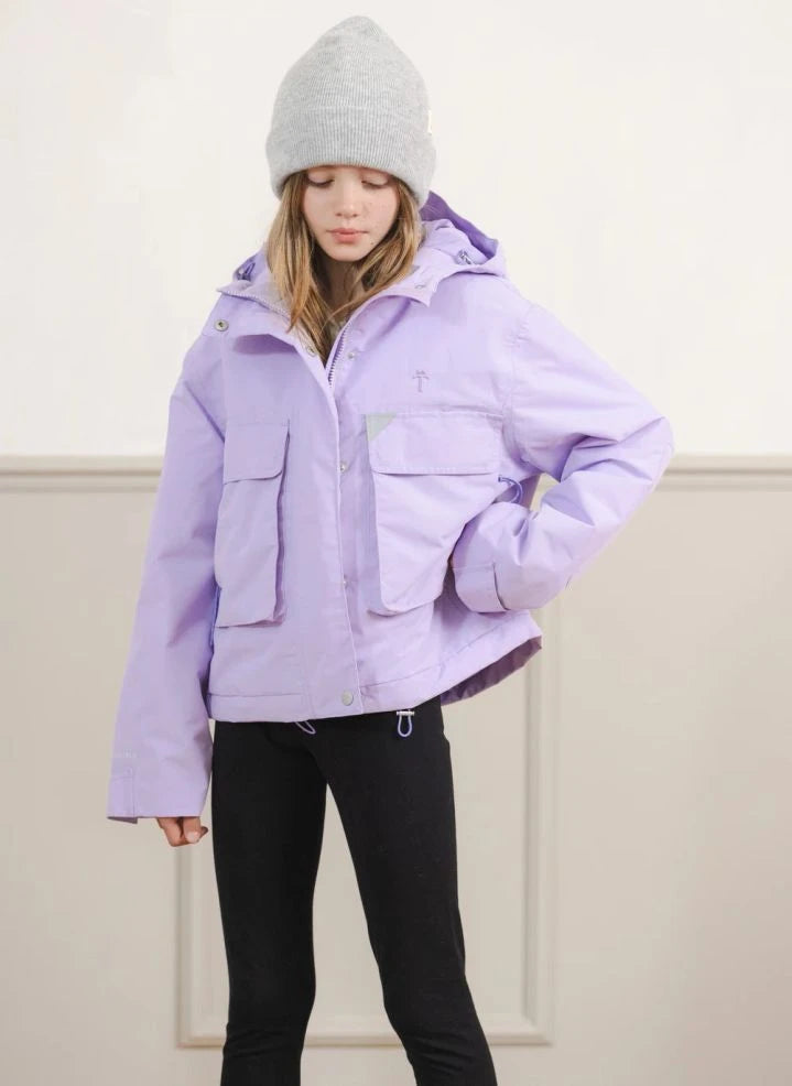Töastie - Impermeable, Chaqueta Con Forro De Fibra Reciclada | Lila