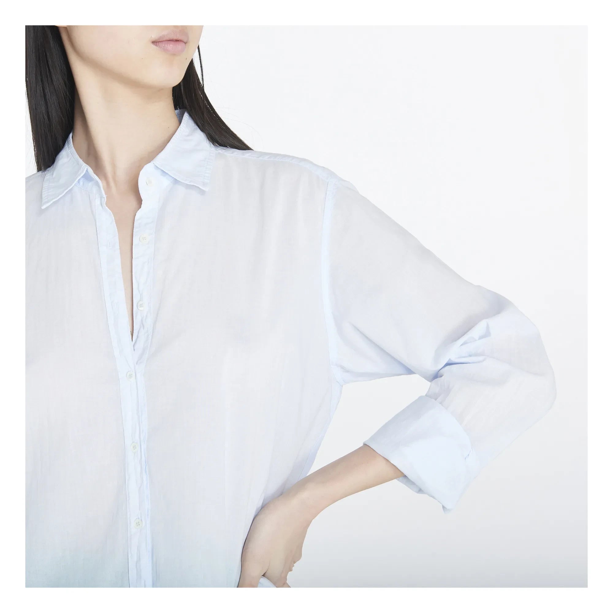 Xirena - Camisa Beau de popelín de algodón | Azul claro