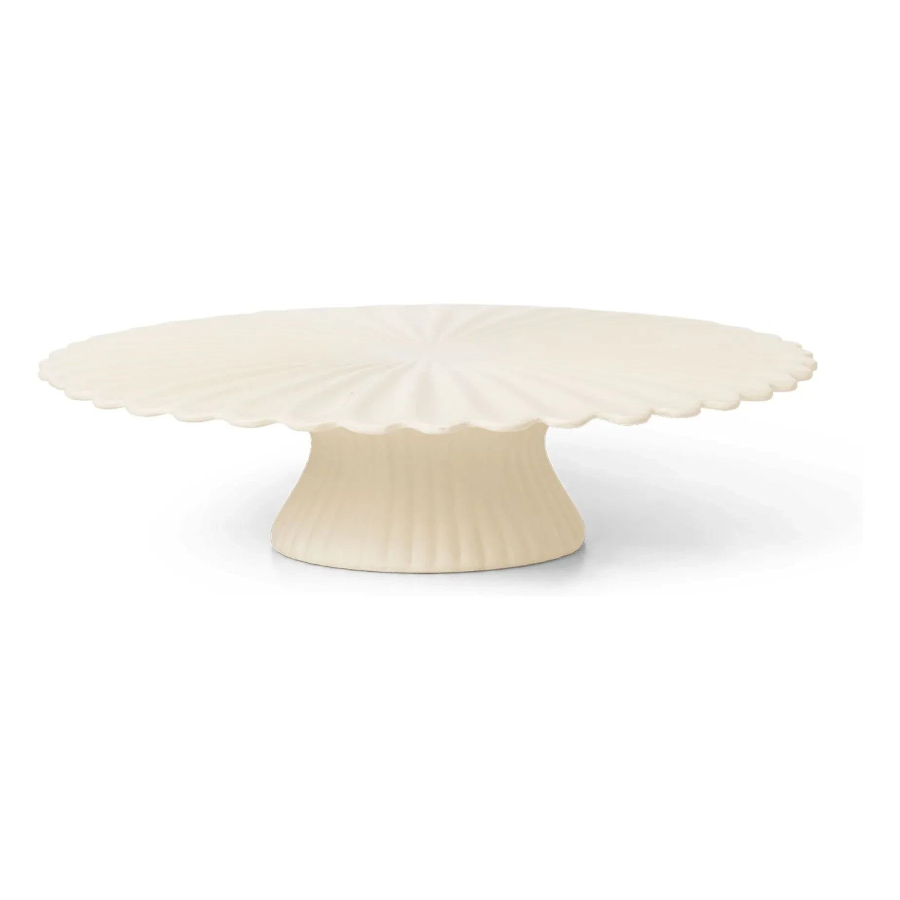 Ferm Living - Fuente de piedra, soporte para pasteles de cerámica | Blanco roto