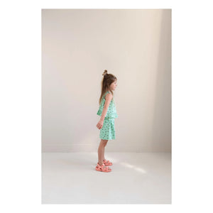 Jenest - Pantalones Cortos de Verano de Algodón Orgánico con Estampado Floral | Turquesa