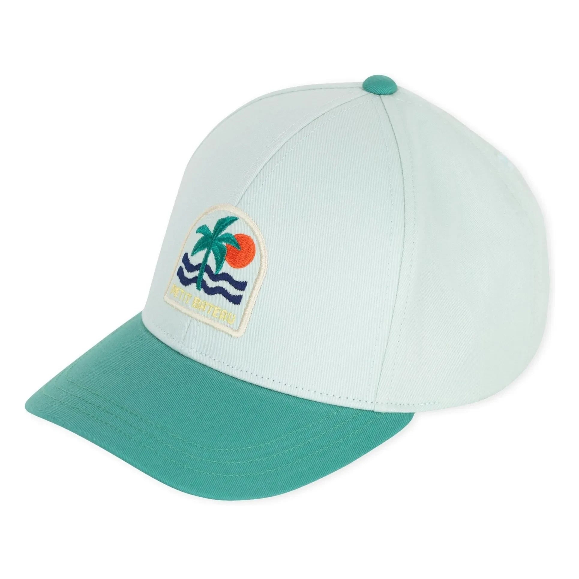 Petit Bateau - Sombrero de sarga con palmeras | Azul
