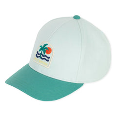 Petit Bateau - Sombrero de sarga con palmeras | Azul