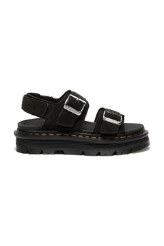 Sandalia de plataforma de ante para mujer Dr. Martens modelo ZebZag