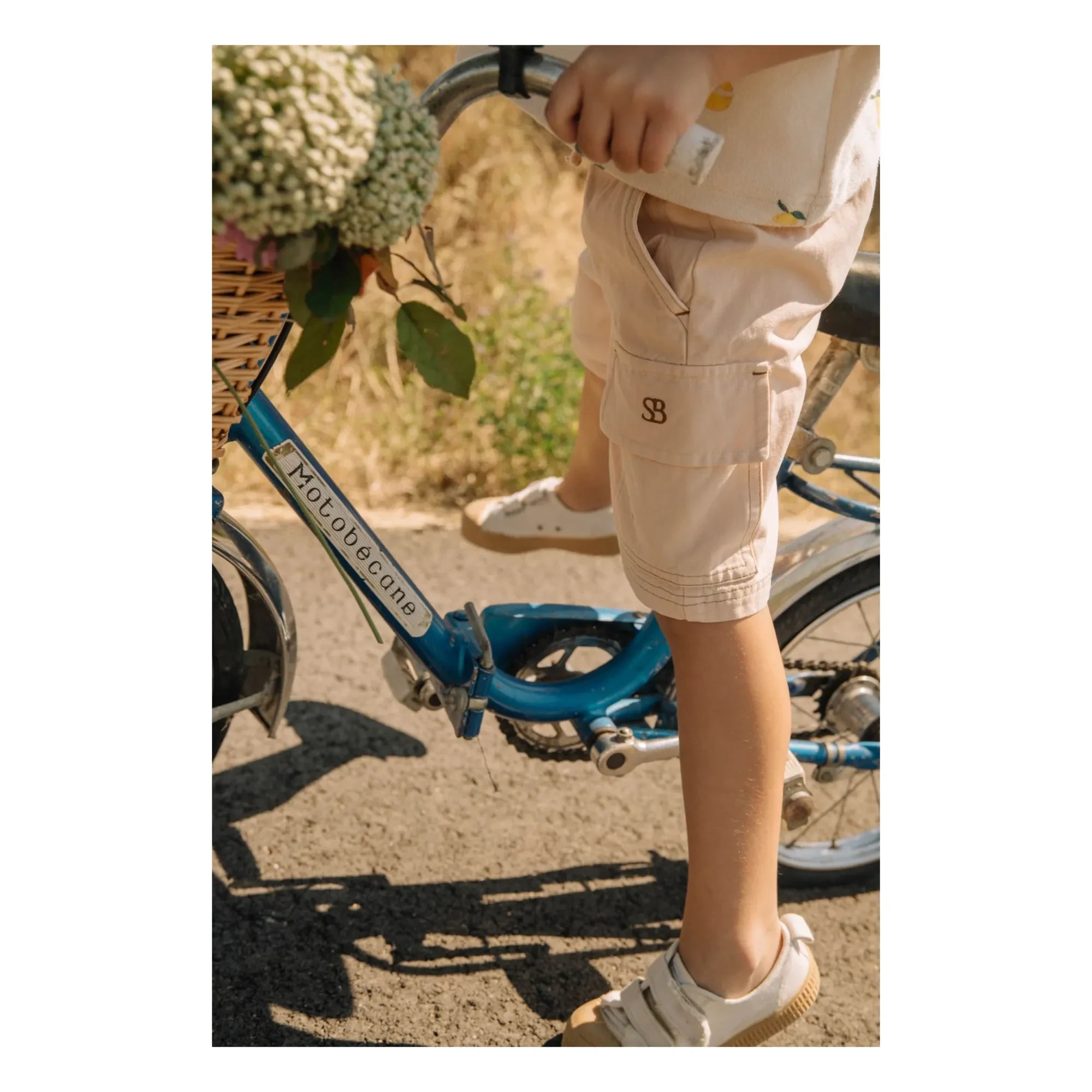 Studio Bohème - Pantalones cortos cargo de algodón orgánico | Beige