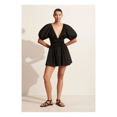 Matteau - Minivestido fruncido Shired | Negro