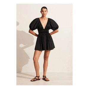 Matteau - Minivestido fruncido Shired | Negro