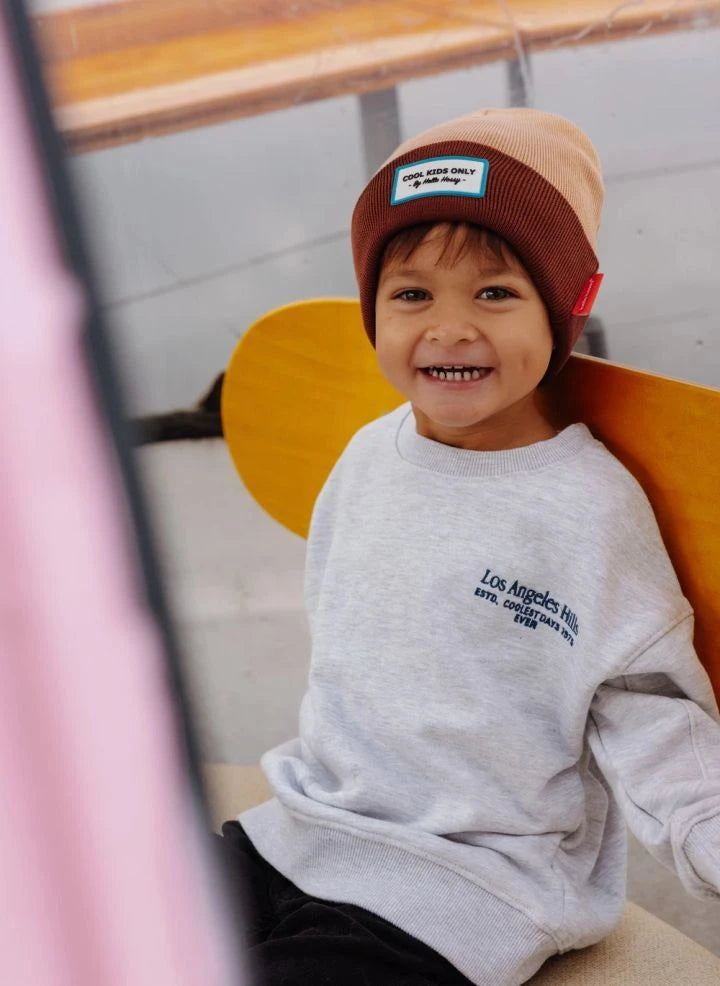 Hello Hossy - Gorra de algodón orgánico con bloque de color urbano | Marrón
