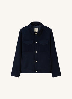 Noyoco - Chaqueta de lana reciclada Palma | Azul marino
