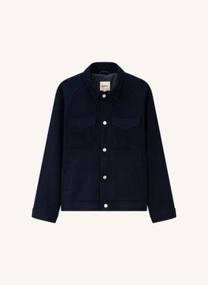 Noyoco - Chaqueta de lana reciclada Palma | Azul marino