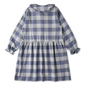 Matona - Carreaux Flanel Tencel Elbise | Mavi