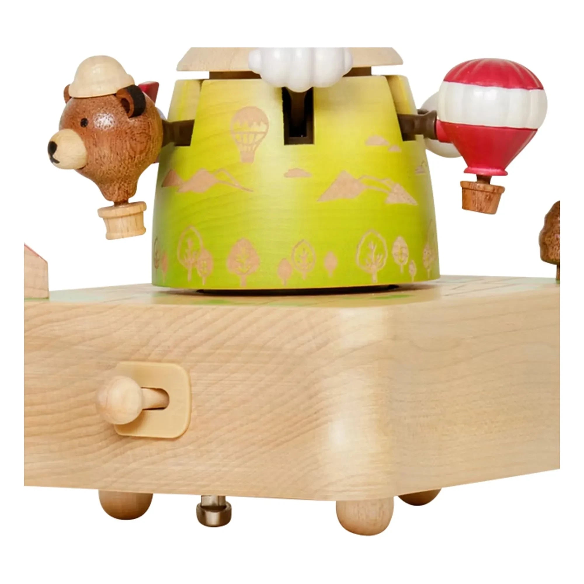 Wooderful life - Caja de música globo aerostático | Verde