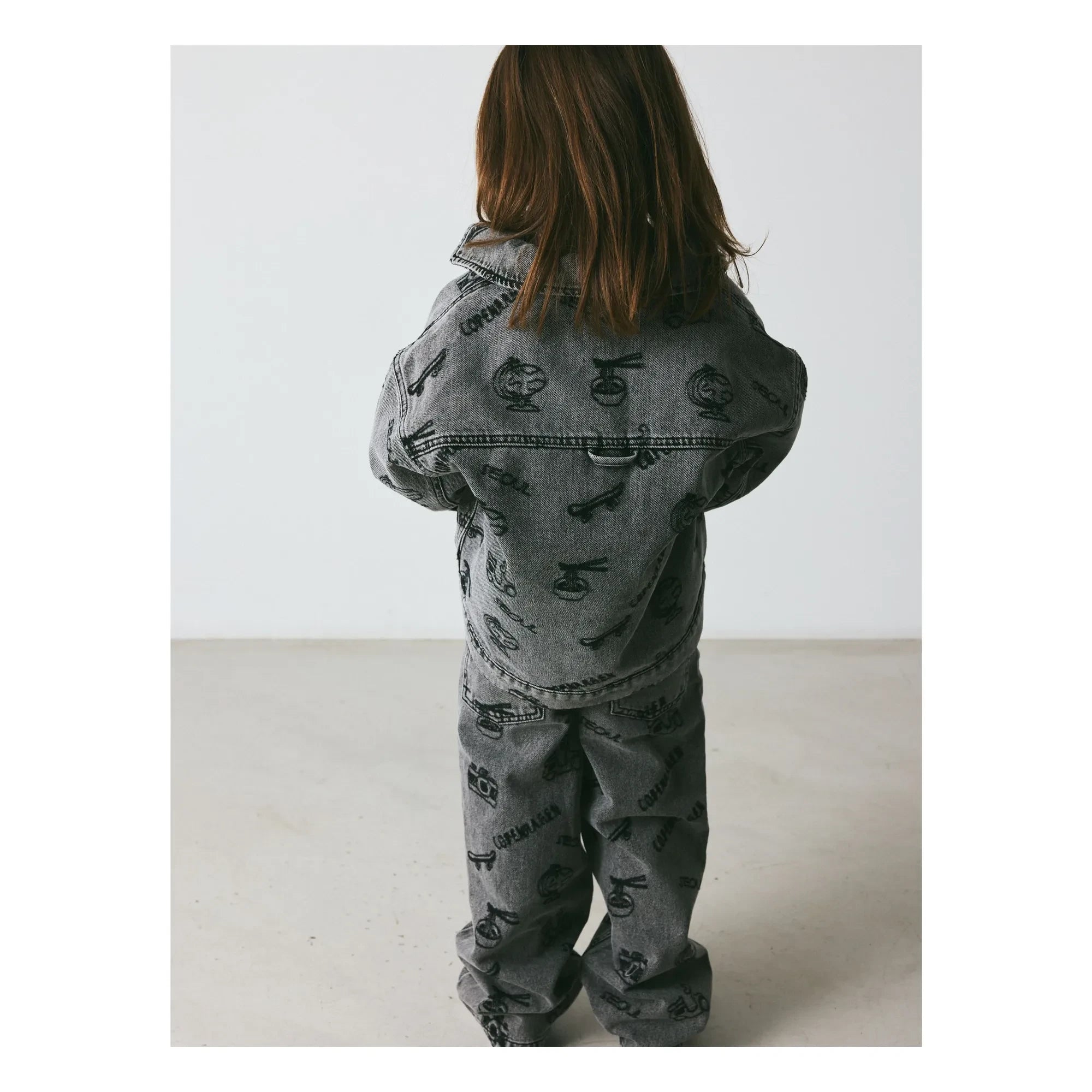 brunobruno nation - Chaqueta vaquera de algodón orgánico Lou Voyage | Gris