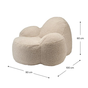 Wigiwama - Sillón individual Momo Teen Teddy | Beige
