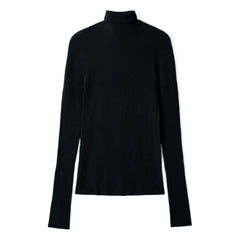 Bompard - Suéter de cuello alto sin costuras de cachemir ultrafino | Negro