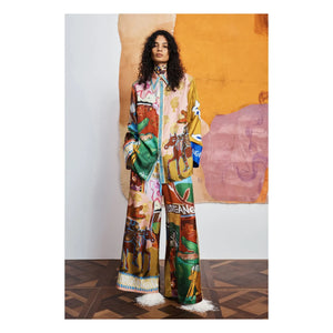 Pantalones de seda Mlak de Alémais | Marrón