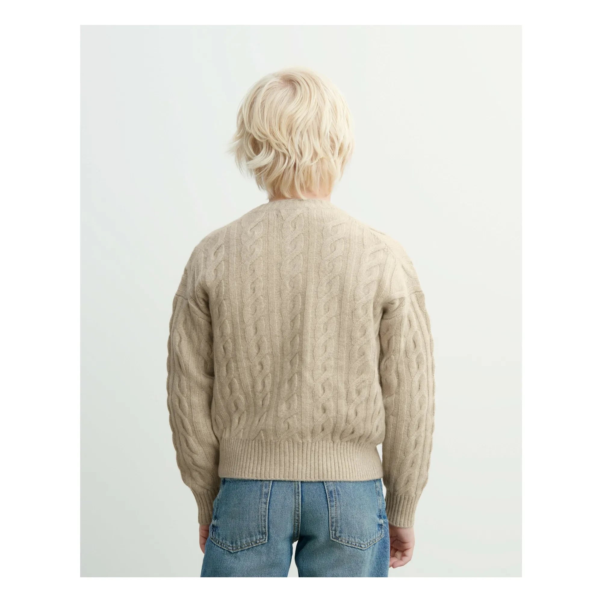 Bompard - Cárdigan de cachemir trenzado | Crema