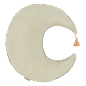 Nobodinoz - Cojín Luna - Lino Francés | Verde Matcha