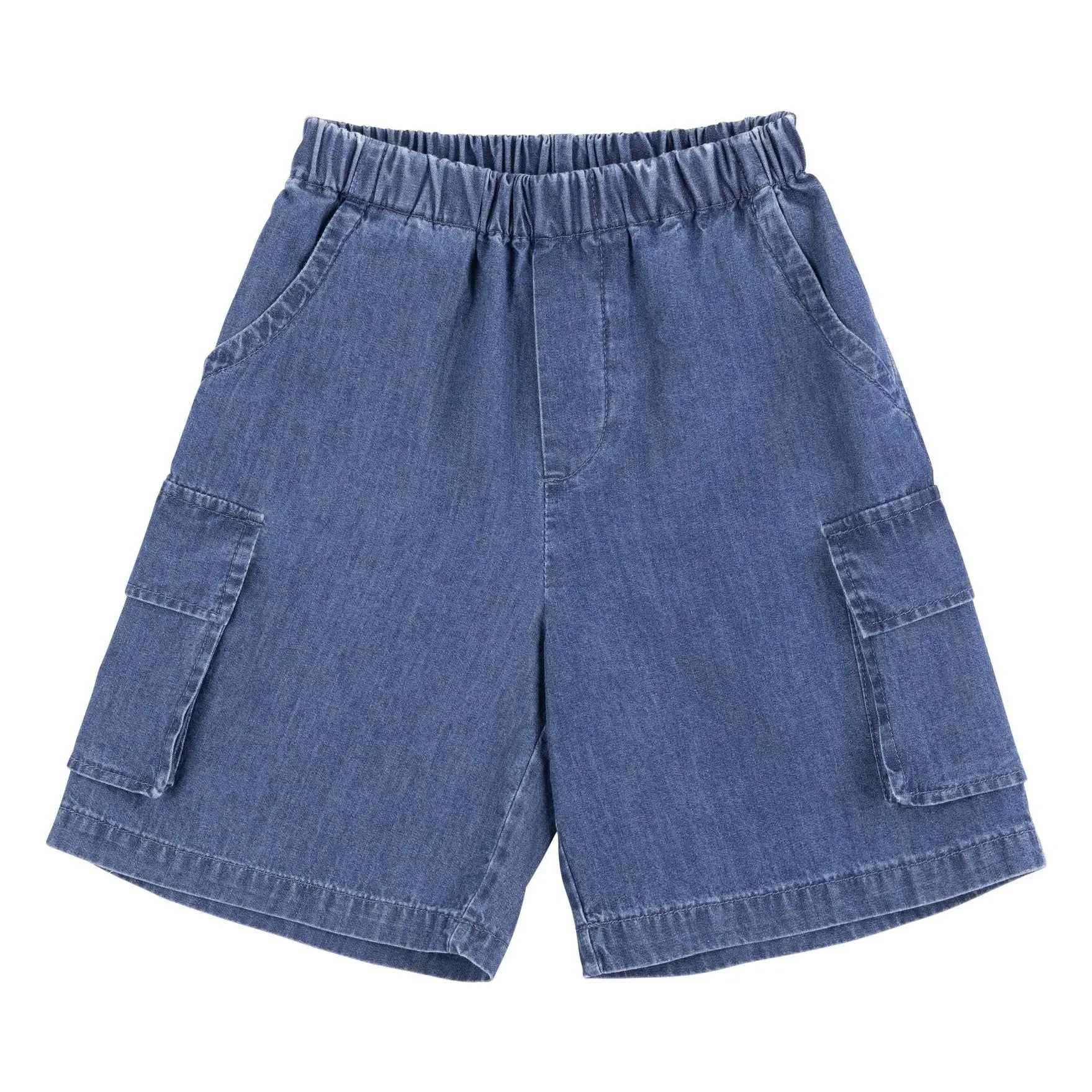 Babe & Tess - Pantalón corto vaquero cargo Bermuda | Azul