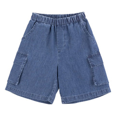 Babe & Tess - Pantalón corto vaquero cargo Bermuda | Azul