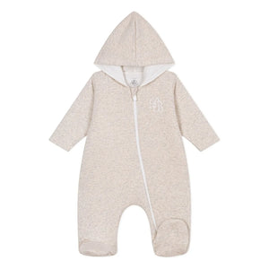 Petit Bateau - Mameluco de algodón orgánico | Brezo beige