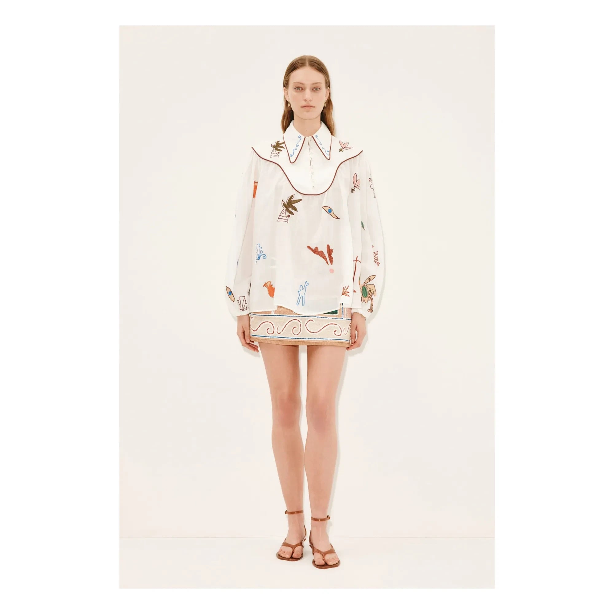 Alémais - Blusa bordada Mina | Blanco
