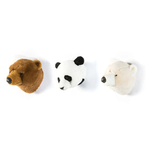 Wild & Soft - Percheros de pared con cabeza de oso - Set de 3