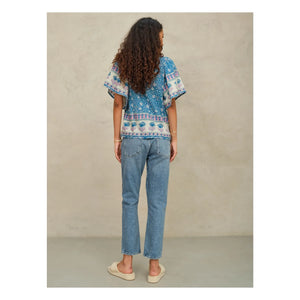 M.A.B.E. - Myla Blusa de algodón | Azul