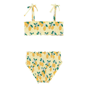 Tinycottons - Bañador Fruncido Naranja | Amarillo