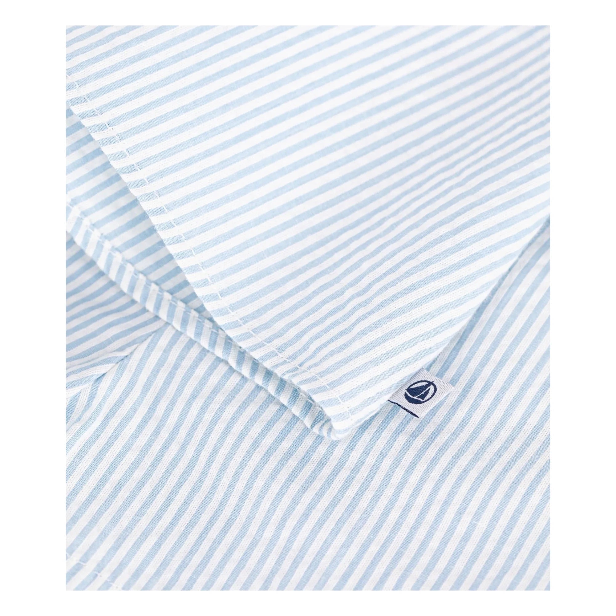 Petit Bateau - Conjunto de blusa y pantalón corto de popelín de algodón orgánico | Blanco