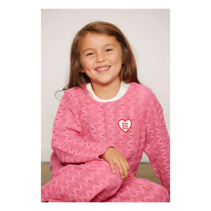 Mini Rodini - Pantalones de encaje de algodón orgánico | Rosa