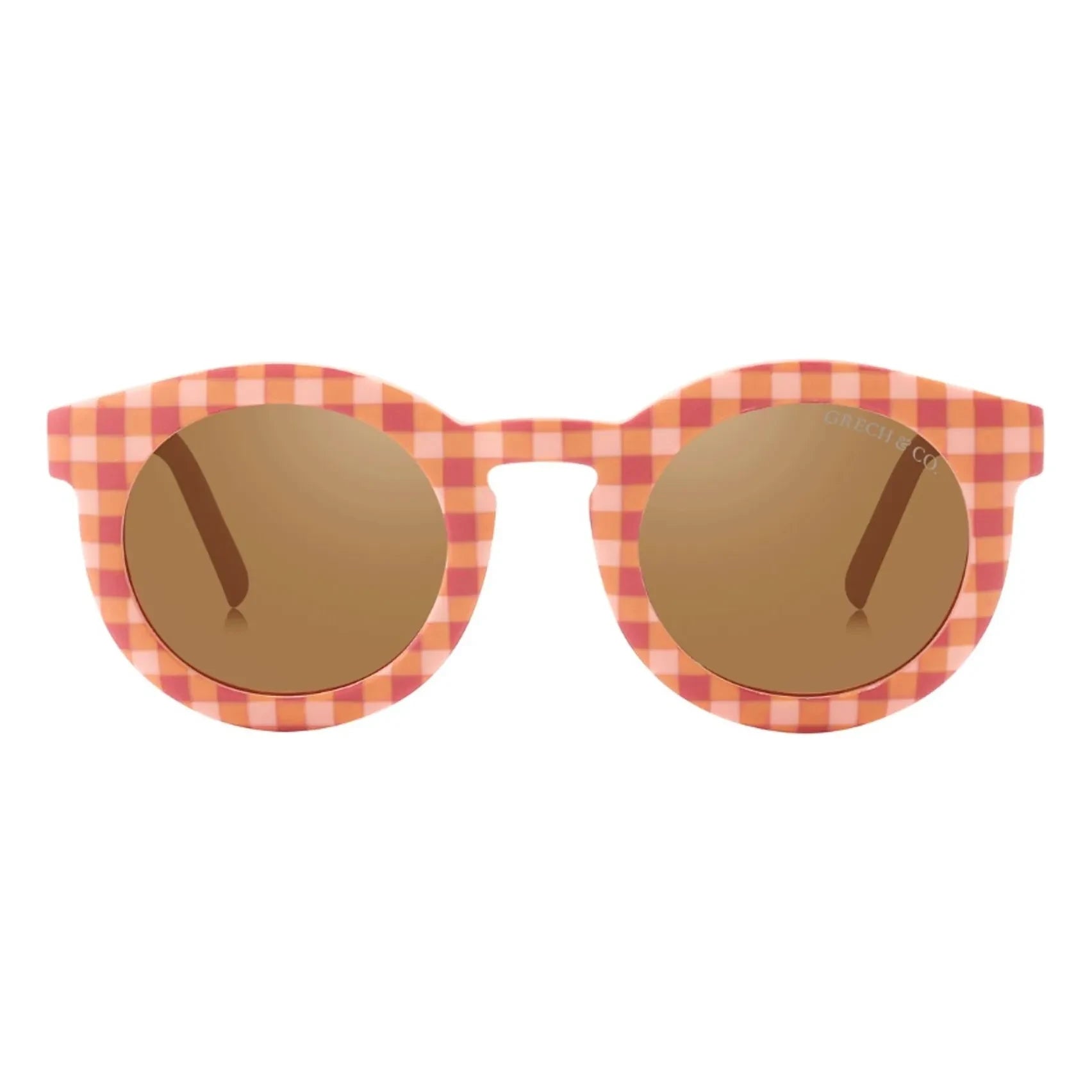 Grech & Co - Gafas de sol de fibra natural polarizadas de vichy clásico | Rojo pálido