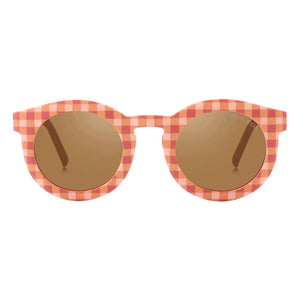 Grech & Co - Gafas de sol de fibra natural polarizadas de vichy clásico | Rojo pálido